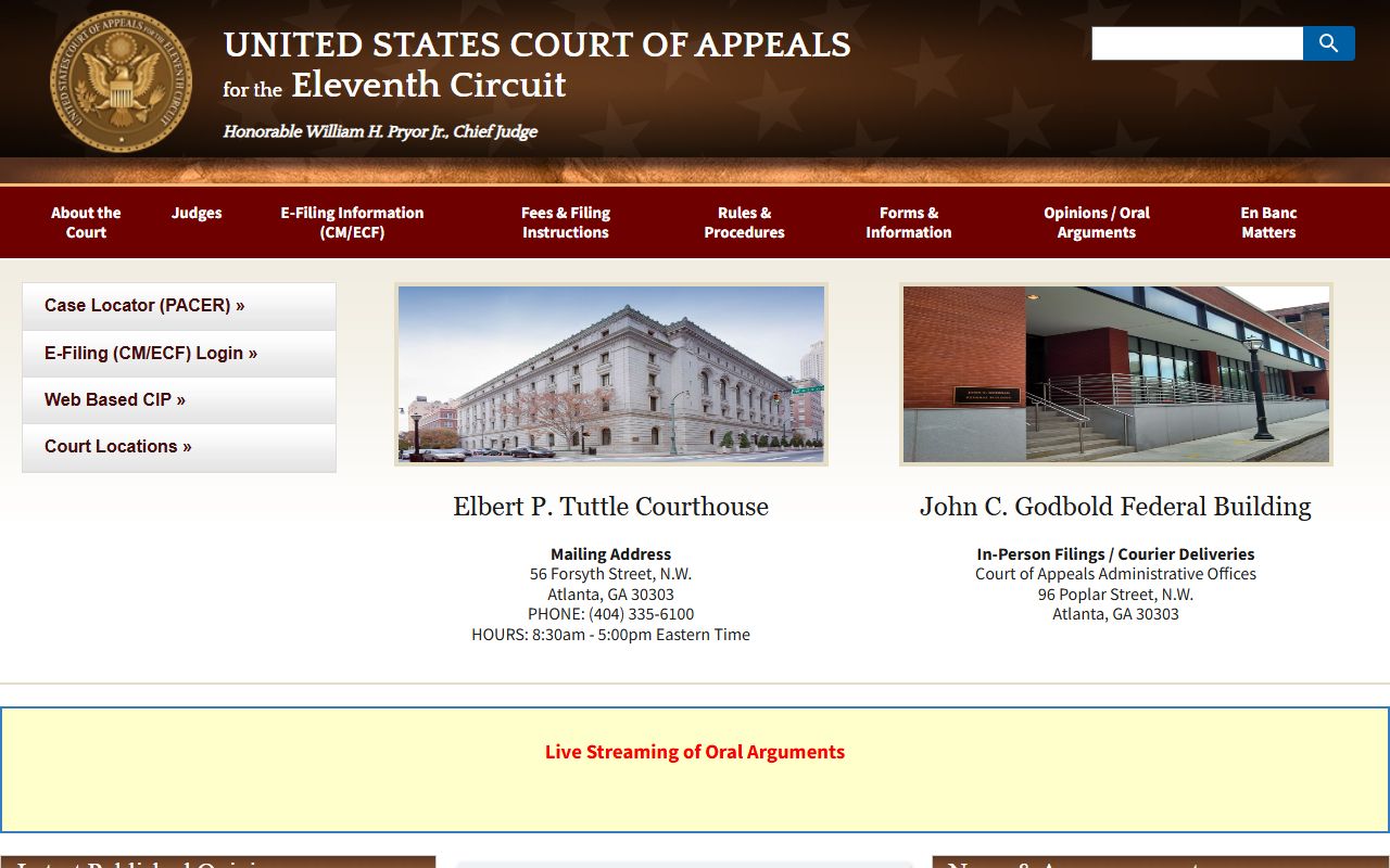Eleventh Circuit appeal reference for Crawford County Superior Court users
