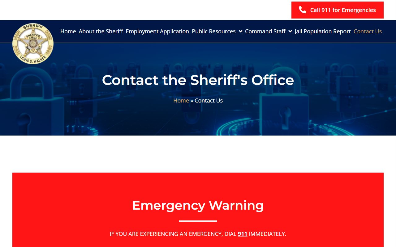 Crawford County inmate records sheriff contact page